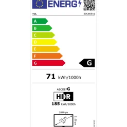 TV/Televisión TCL 50C805 50" QLED UHD 144Hz HDMI 2.1 HDR10+