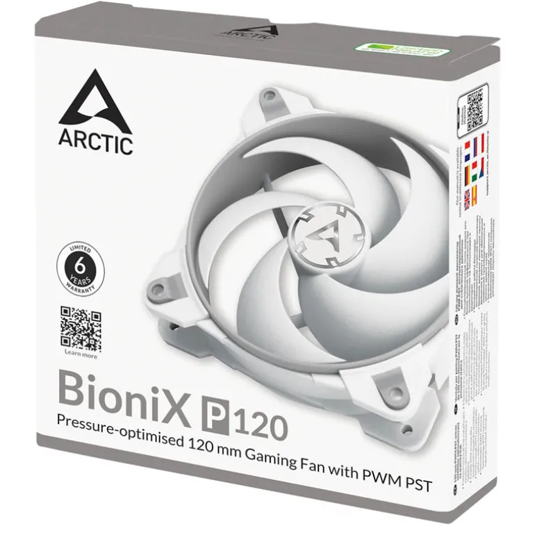 Ventilador Arctic BioniX F120 PWM PST 120mm Blanco