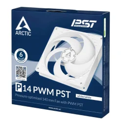 Ventilador Arctic Cooling P14 PWM PST 140mm Blanco