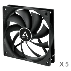Ventilador Arctic F12 120mm Pack 5 Uds. Negro