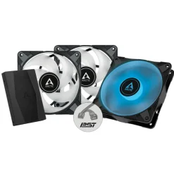 Ventilador Arctic P12 PWM PST RGB 120mm Triple Pack Negro + Controlador