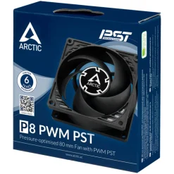 Ventilador Arctic P8 PWM PST 80mm Negro