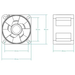 Ventilador Arctic S4028-15K RPM 40mm Negro