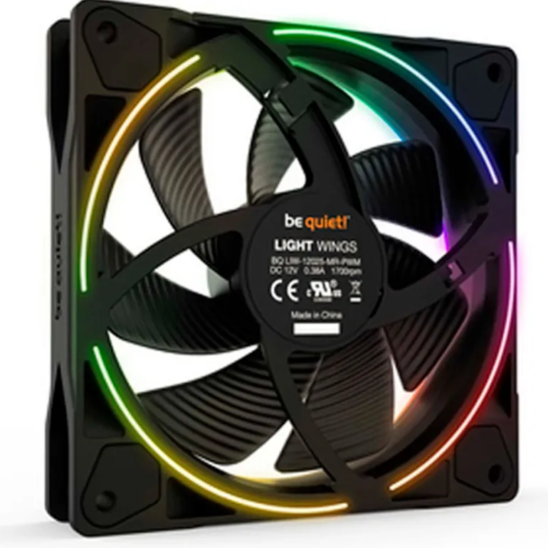 Ventilador be quiet! Light Wings ARGB 120mm Triple Pack Negro
