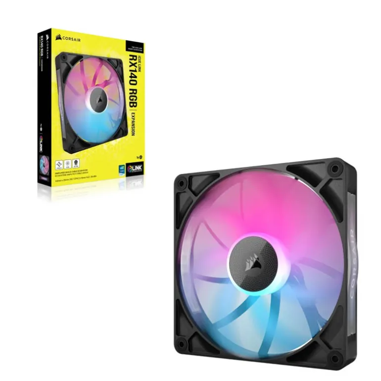 Ventilador Corsair iCUE LINK RX140 RGB 140mm PWM Negro