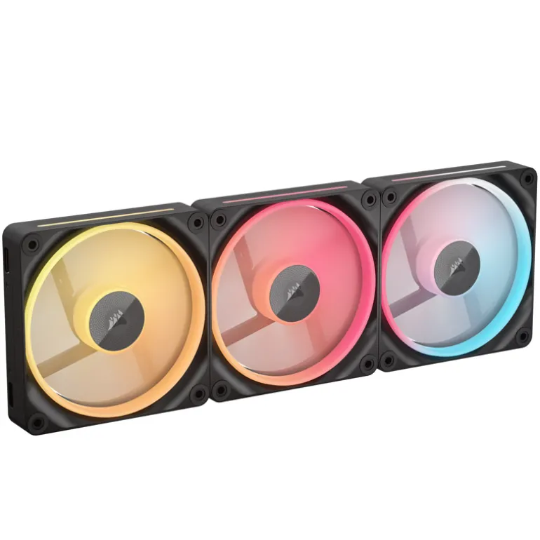 Ventilador Corsair iCUE LINK LX120-R Reverse RGB PWM 120mm Triple Pack Negro