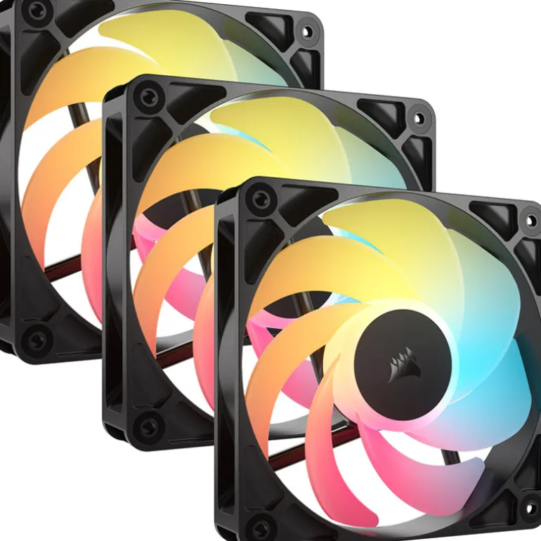 Ventilador Corsair RS120-R ARGB Reverse 120mm Triple Pack Negro