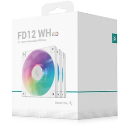 Ventilador DeepCool FD12 ARGB 120mm Triple Pack Blanco