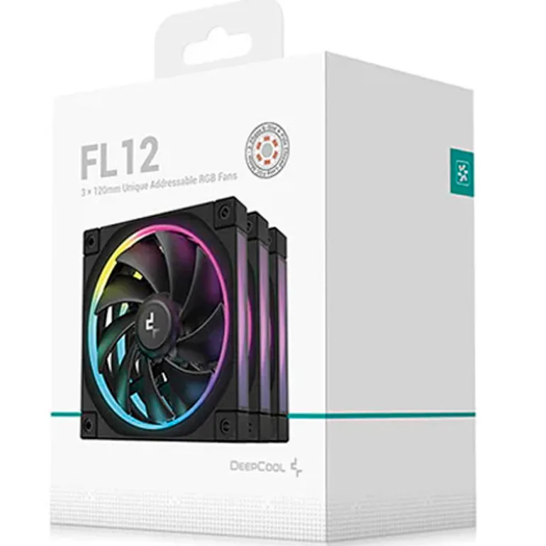 Ventilador DeepCool FL12 ARGB 120mm Triple Pack Negro
