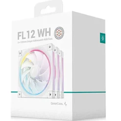 Ventilador DeepCool FL12R ARGB 120mm Triple Pack Blanco
