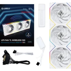 Ventilador Lian Li Uni Fan TL120 Wireless ARGB Reverse Blade 120mm Triple Pack Blanco