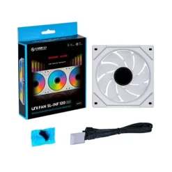 Ventilador Lian Li Uni Fan SL-INF Reverse 120 ARGB 120mm Blanco