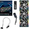 Ventilador Lian Li Uni Fan SL120 Wireless ARGB Reverse Blade 120mm Triple Pack Negro