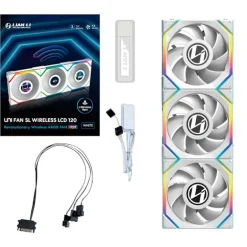 Ventilador Lian Li Uni Fan SL LCD ARGB 120mm Triple Pack Wireless Blanco