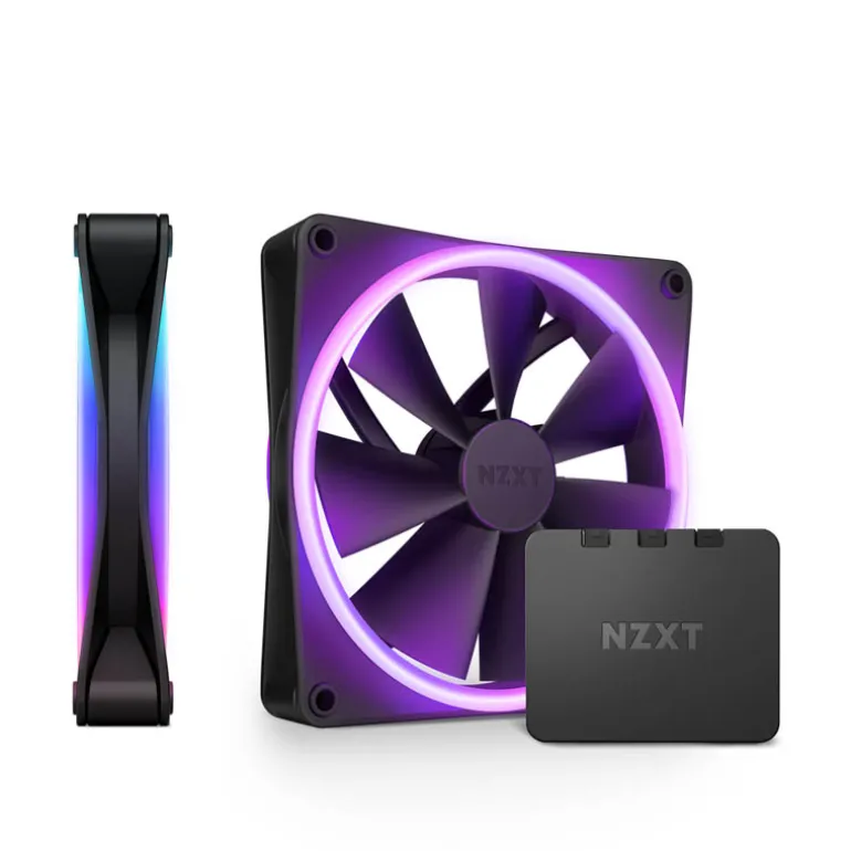 Ventilador NZXT F140 RGB Duo 140mm Dual Pack Negro + Controlador RGB