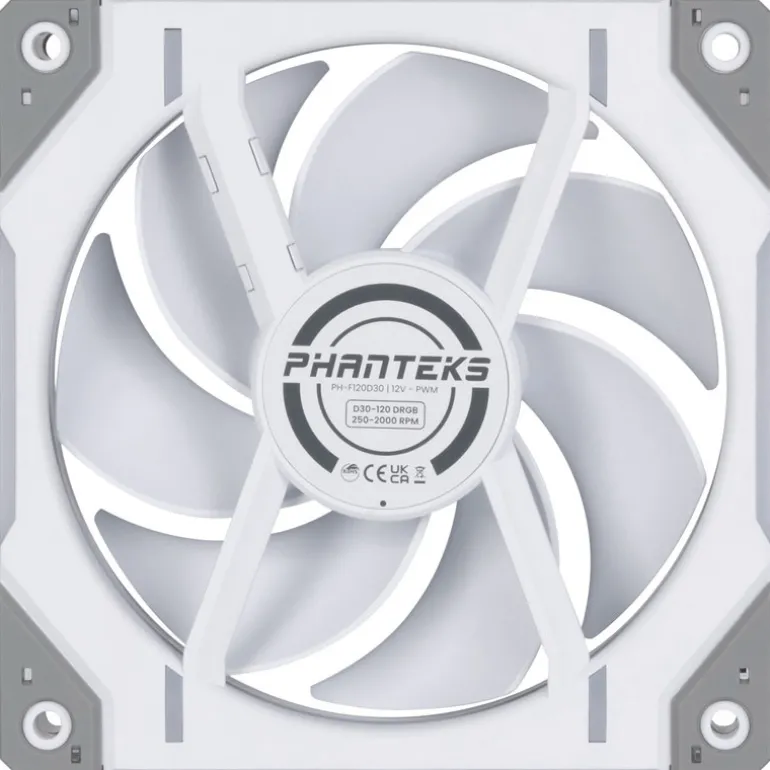 Ventilador Phanteks D30 Pack 3u PWM DRGB 120mm Blanco