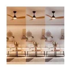 Ventilador Philips Techo Olas Led Negro/Madera