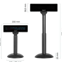Visor TPV iggual Regulable USB VFD 7