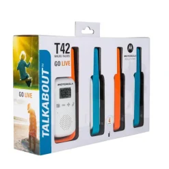 Walkie Talkie Motorola T42 Talkie 4Km Quad Pack