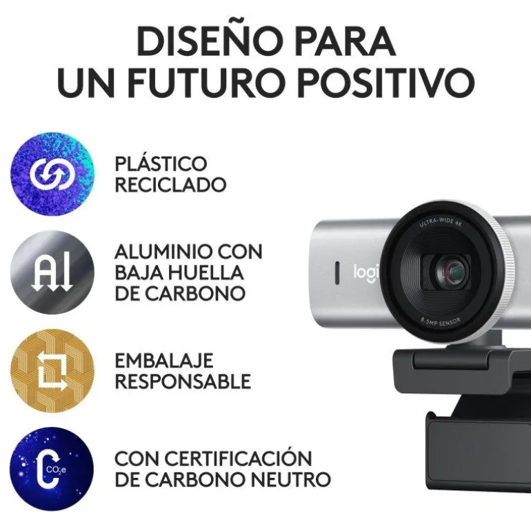 Webcam Logitech MX Brio 4K Gris