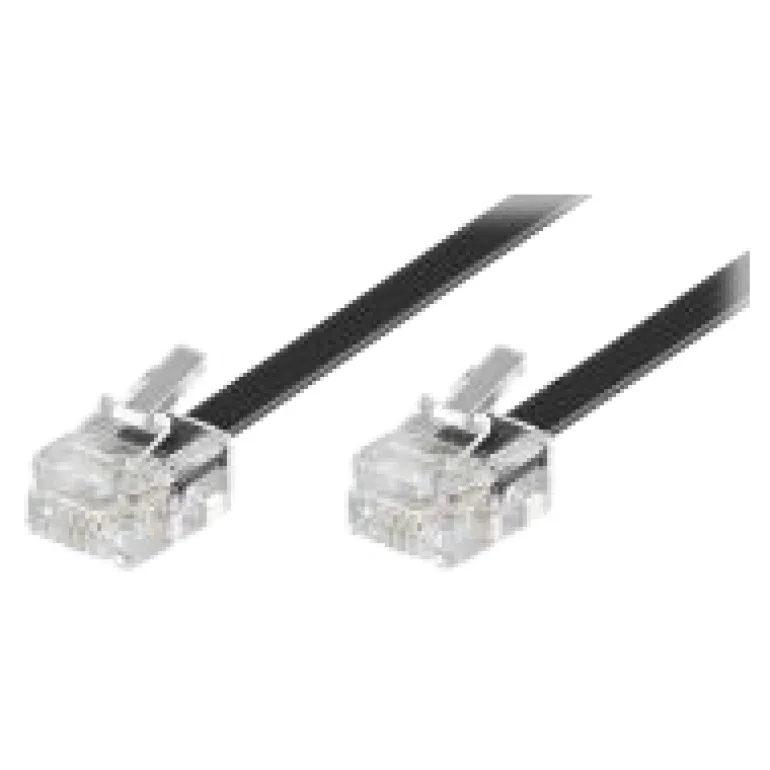 Wentronic RJ11 3m Negro - Cable Teléfono