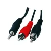 Wentronic 2xRCA-Macho a 1xJack3.5-Macho 1.5m - Cable Audio